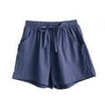 thumbnail image 1 of WTXUE Wide Leg Pants, Bell Bottoms Cotton And Linen Shorts for Women To Wear Thin A-Line Wide-Legged High-Waisted Slim Large Size Loose Casual Shorts, Linen Pants Women Slacks, Purplish blue1, 1 of 3