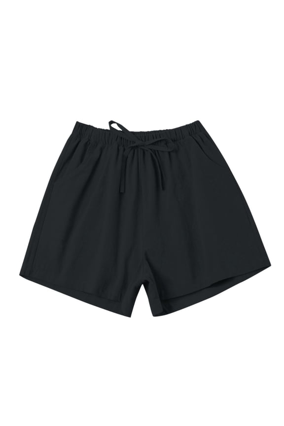 Wide Leg Pants, Bell Bottoms Cotton And Linen Shorts for Women To Wear Thin A-Line Wide-Legged High-Waisted Slim Large Size Loose Casual Shorts, Linen Pants Women Slacks, Black1