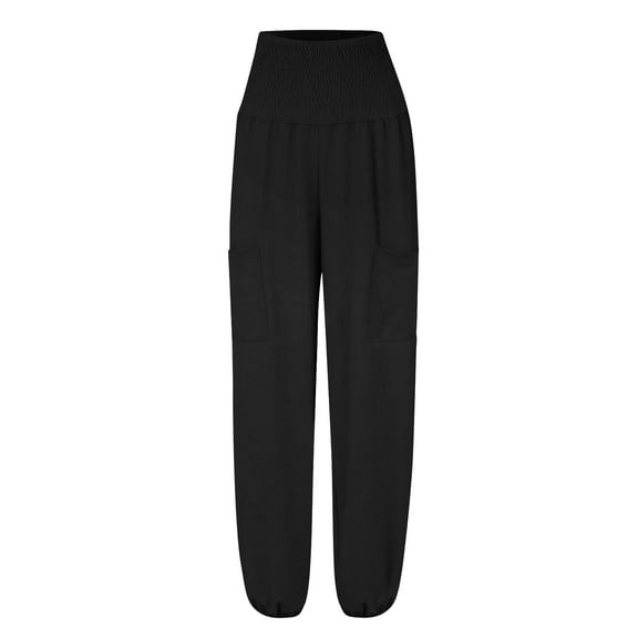 WTXUE Wide Leg Pants, Bell Bottoms Women's Autumn Elastic High Waist Casual Pants, Womens Trousers Slacks, Black