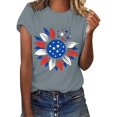 thumbnail image 1 of WTXUE Women'S T-Shirts Leisure Round Neck T Shirt Cartoon Pattern T Shirt Summer Saving Casual T Shirt, Gray Large, 1 of 6