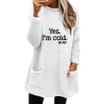 thumbnail image 1 of WTXUE Women's Fuzzy Sherpa Crewneck Sweatshirt Long Sleeve Tunic Top with Pockets Casual Loose Fit Pullover for Fall & Winter Fleece Sweatshirts Pullover Sweatshirts Oversized Sweatshirt White Xxl, 1 of 5