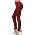 thumbnail image 1 of WTXUE Women's Hyper-stretch Mid-Rise Skinny Jeans Red, 1 of 6