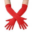 thumbnail image 1 of WTXUE Women's Long Opera Gloves Stretchy Formal Gloves Costumes Accessories Elbow Length Bridal Evening Party Gloves Red One Size, 1 of 5