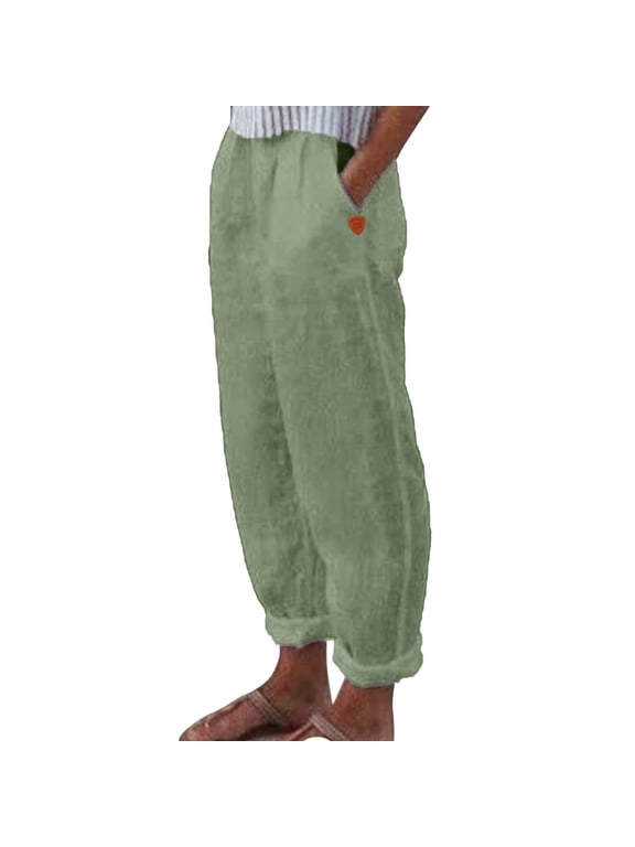 Women's Pants, Womens Trousers Women High Waisted Wide Leg Pants Drawstring Elastic Trousers Comfy Straight Leg Long Pants with Pockets, Slacks Pantalones De Mujer, Mint Green