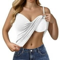 thumbnail image 1 of WTXUE Womens Camisole Tank Tops with Built In Bra Plus Size Tank Tops Workout Yoga Camisole Tops Shelf Bra Camisole Tops Summer Tank Tops Lightweight Spaghetti Strap Undershirts White Xl, 1 of 4