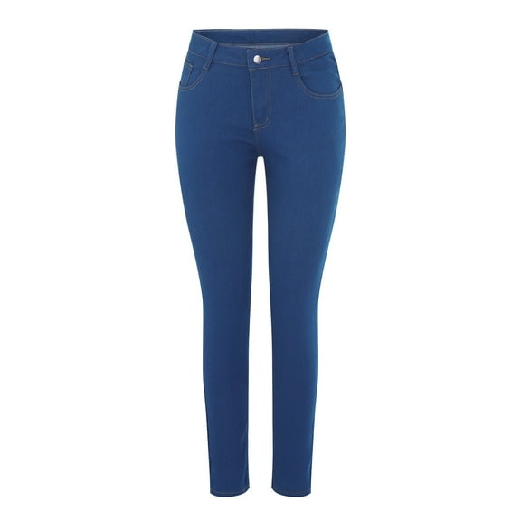 WTXUE Womens Jeans Stretchy, Plus Size Leggings Women Slim Button High Waisted Pants Women Pencil Pants Plus Size Jeans, Skinny Pants Jeggings Tapered Pants