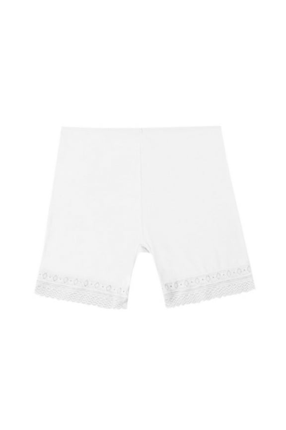 Womens Panties Boyshort Leggings Womens Under Shorts Soft Elastic Lace Pants 1 Piece White L