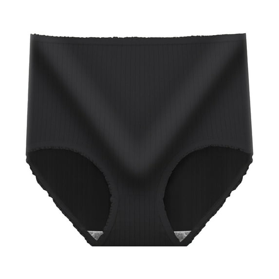 WTXUE Womens Panties | High Waist Shapewear Tummy Control Bladder Control Underwear Womens High Waist Seamless Ladies Stretch Full Coverage Briefs Absorbent Black XL