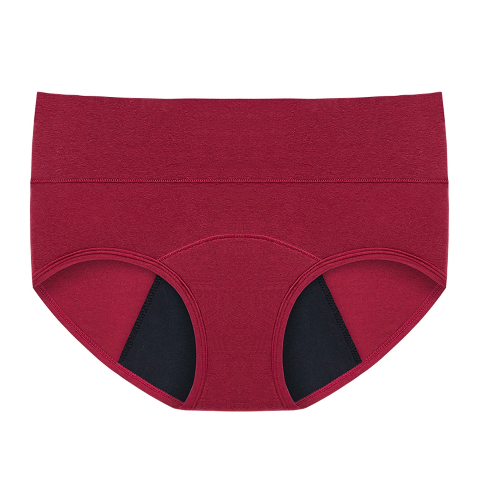 WTXUE Womens Panties Postpartum Period Panties Incontinence Underwear for Women High Waist Leakproof for Women Plus Size Leak Proof Menstrual Pants Ladies Underwear Panties Burgundy XXL