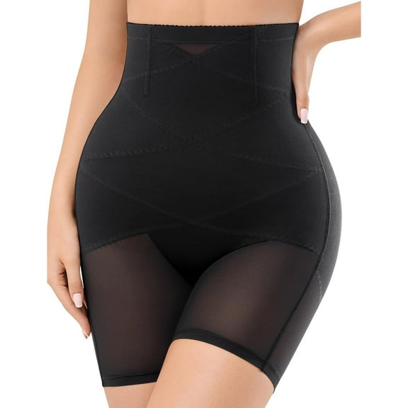 WTXUE Womens Panties Shaping & Control Shorts Bladder Control Underwear Shapewear High Waist Body Shaper Shorts Lifting Thigh Slimmer Shapewear Girdle Black XXL