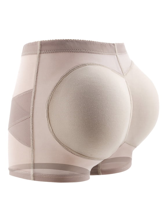 Womens Panties Shaping & Control Tummy Pants Womens Bottoming Hip Lifting Pants with Pads Pp Peach Hip Flat Angle Waist Shaping Underwear | 1 Piece Beige S