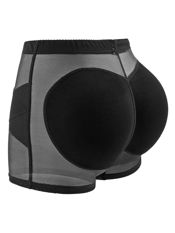 Womens Panties Shaping & Control Tummy Pants Womens Bottoming Hip Lifting Pants with Pads Pp Peach Hip Flat Angle Waist Shaping Underwear | 1 Piece Black M