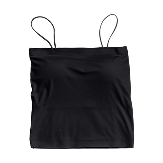 WTXUE Womens Summer Tops, Tank Tops Women with Built in Bra Spaghetti Strap Tanks for Strapless Sleeveless Sleeveless Built-in Bra Leisure Camisole, Black