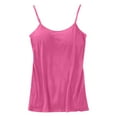 thumbnail image 1 of WTXUE Womens Summer Tops, Womens Cotton Camisole Adjustable Camisole with Frame Scoop Neck Sleeveless Sleeveless Built-in Bra Leisure Camisole, Hot Pink, 1 of 4
