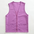 thumbnail image 1 of WTXUE Work Vest for Women, Sleeveless Adult Postulant Activity Vest Supermarket Vests Clerk Workwear, Plaincolor Outerwear Vests for Women | Purple 3XL, 1 of 1