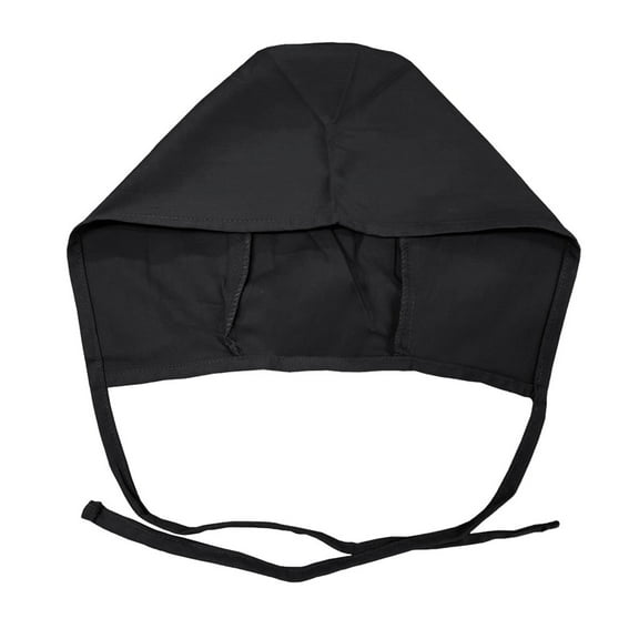 WTXUE Working Cap, Women Scrub Cap Black Bandage Washable Reuse Unisex Mens Hat Polyester Cotton, Black