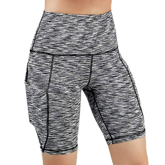 WTXUE Yoga Pants Women, Gym Shorts Out Shorts High Athletic Waist Pocket Women Short Running, Workout Shorts Running Shorts, Grey