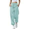 thumbnail image 1 of WTXUE Yoga Pants Women, Pantalones De Mujer Women's Bottom Sweatpants Joggers Pants Workout High Waisted with Pockets, Full-Length, Sky Blue, 1 of 7