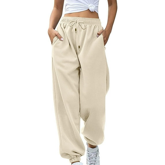 WTXUE Yoga Pants, Womens Jogger Pants Women's Bottom Joggers Pants Workout High Waisted, Yoga Pants with Pockets Sweatpants Pantalones De Mujer, Orange