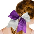 thumbnail image 1 of WTXUE hair bows for women, 1PC Hair Scrunchies Gradient Sequins Bowknot Headdress Ropes Decorations Headdress Decoration Hair Ties for Girls, Headbands for Women, 1# Dark Purple, 1 of 3