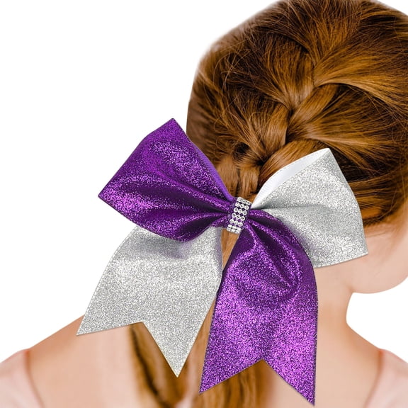 WTXUE hair bows for women, 1PC Hair Scrunchies Gradient Sequins Bowknot Headdress Ropes Decorations Headdress Decoration Hair Ties for Girls, Headbands for Women, 1# Dark Purple