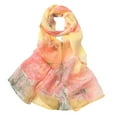 thumbnail image 1 of WTXUE scarf for women, Scarfs for Women Lightweight Print Floral Pattern Scarf Shawl Fashion Scarves Shawls and Wraps for Spring, 1# Yellow, 1 of 3