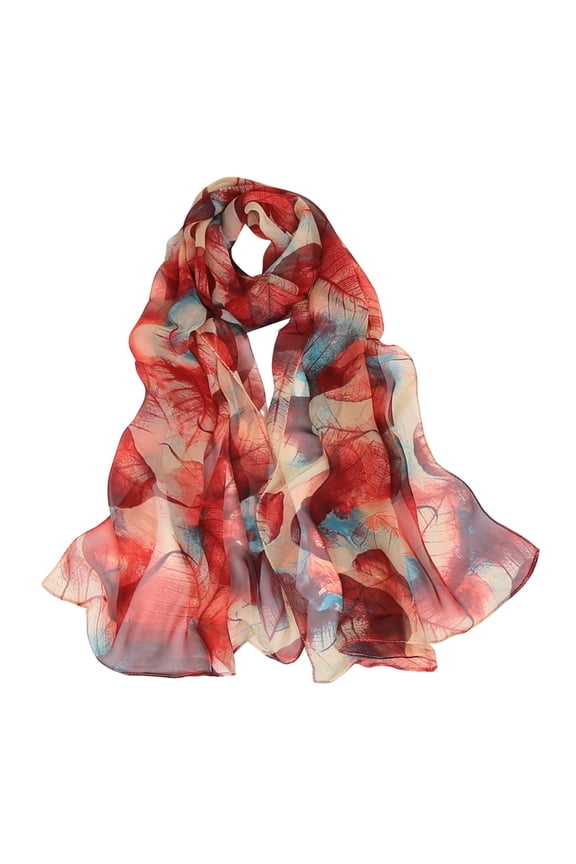 scarf for women, Scarfs for Women Lightweight Print Floral Pattern Scarf Shawl Fashion Scarves Shawls and Wraps for Spring, 2# Red