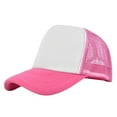 thumbnail image 1 of WTXUE trucker hat, Mens and Womens Sponge Color Matching Simple Casual Peaked Cap Travel Holiday Sports Baseball Cap, Hot Pink, 1 of 4