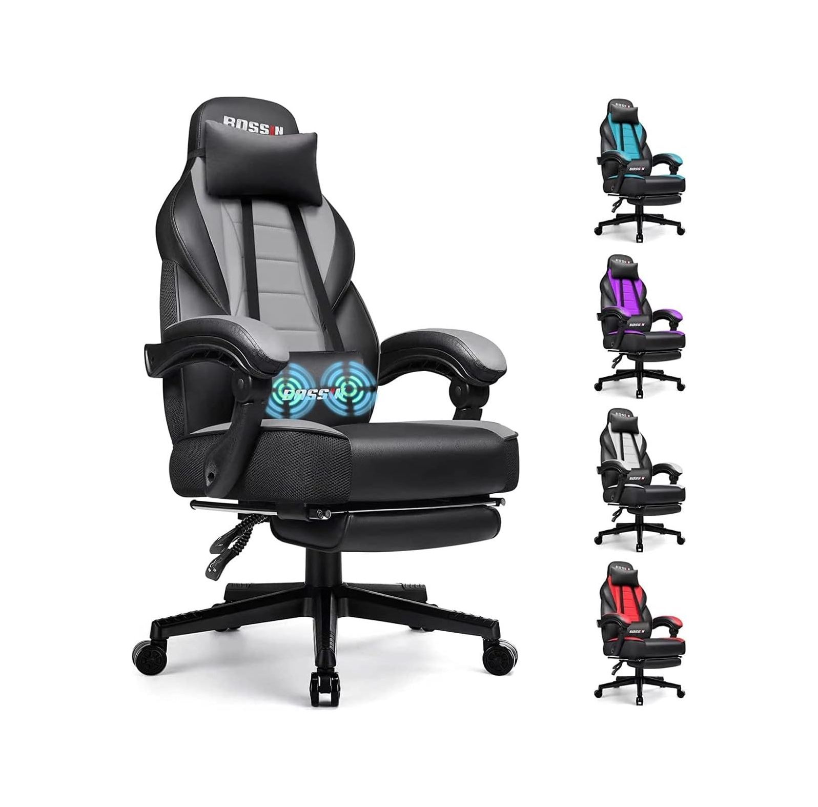WTYCB Gaming Chair with Massage, Ergonomic Heavy Duty Design, Gamer