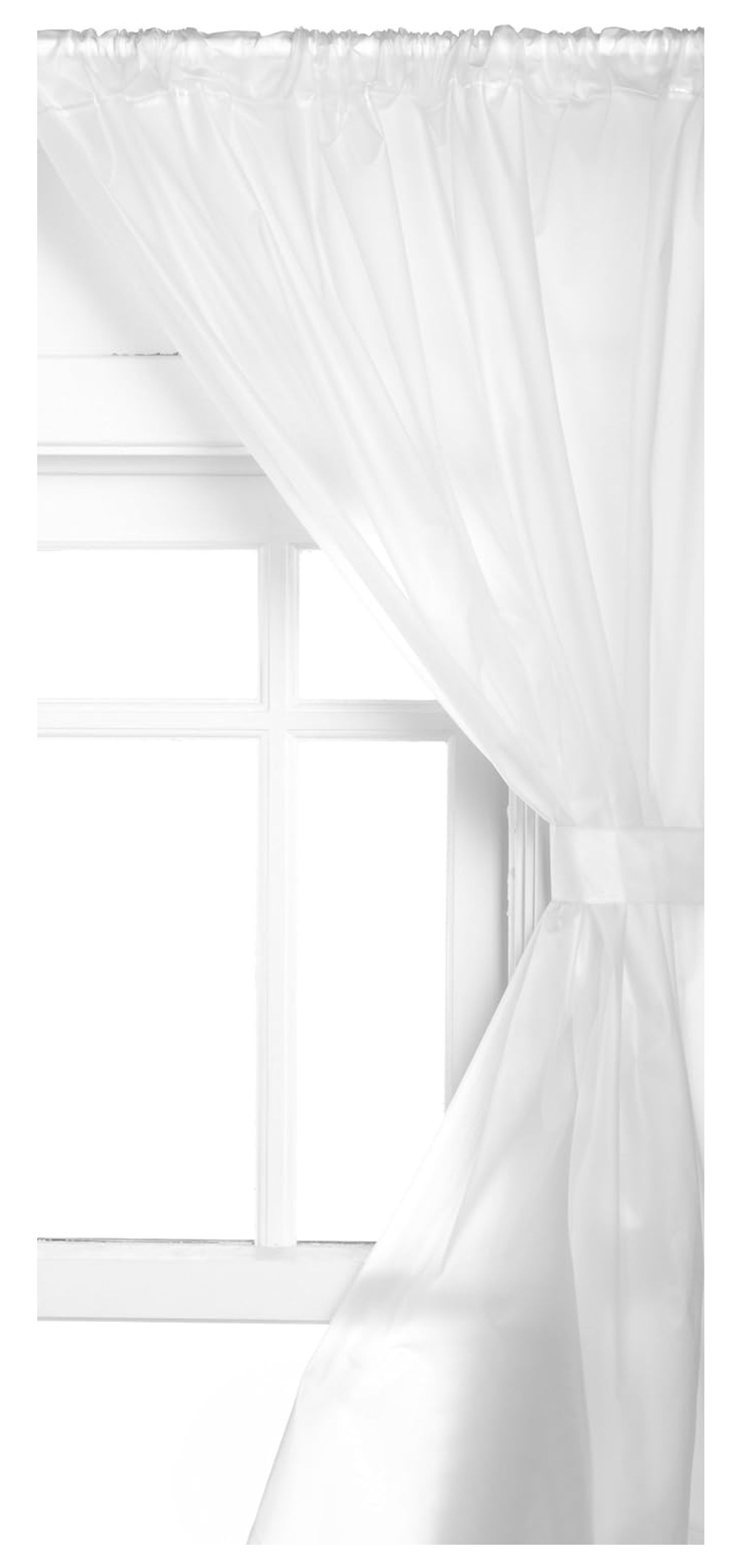 WTYCB Vinyl Bathroom Window Curtain, Frosted Clear