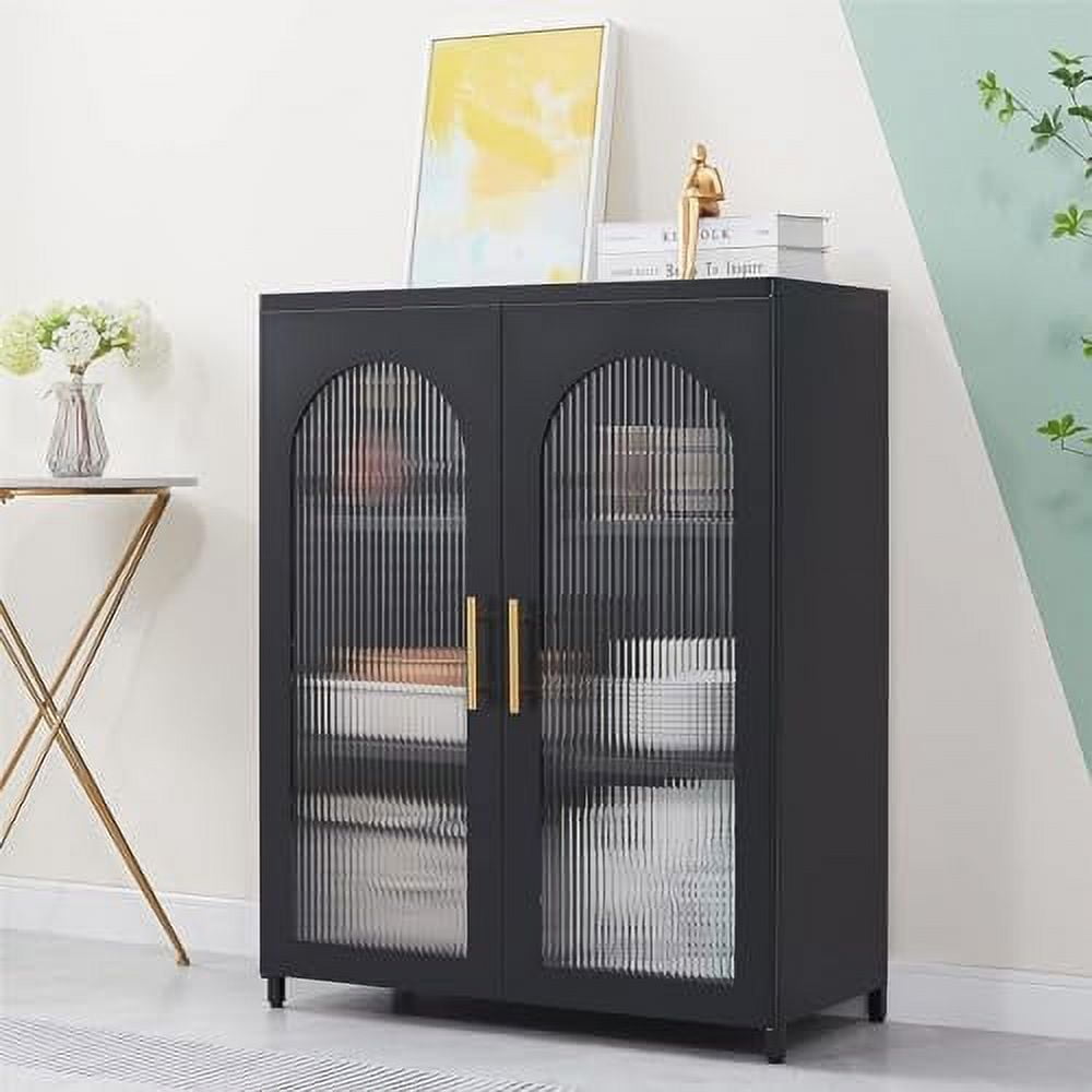 WTYNKAE Metal Armoire Wardrobe Closet Locker with Doors and