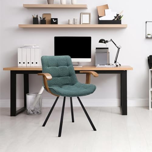 WTYNKAE Mid Century Office Chairs，Ergonomic Desk Chairs no Wheels