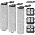 thumbnail image 1 of WTYYC Roller Brush and Filters Replacement Compatible with Tineco Floor ONE S5 Blue/Floor One S5 Pro Cordless Vacuum Cleaner (Not for S5 Combo) Replacement Parts Include 3 Brush Rollers, 3 Filters, 1 of 7