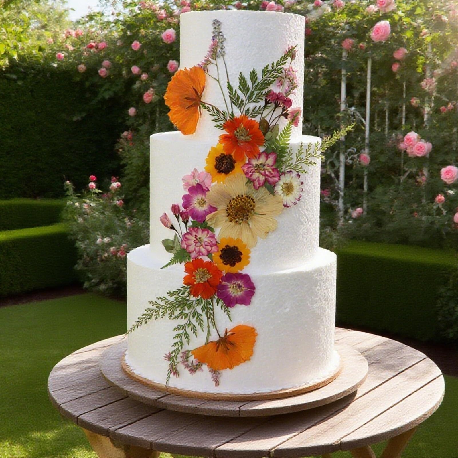WTef Flower Cake Decorations Baby in Bloom Cake Toppers Pressed Flowers ...