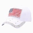 thumbnail image 1 of WUANDIXFA 250th Anniversary USA Hat Low Brimmed Baseball Cap Adjustable Unisex Baseball Cap National Flag Star and Rhinestone,F,One Size, 1 of 4