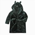 thumbnail image 1 of WUANDIXFA Baby Bathrobe 2-12 Years Kids Baby Boys Girls Hooded Warm Flannel Towel Robe Bathrobe Soft Pajamas Sleepwear,Green,5-6 Years, 1 of 4