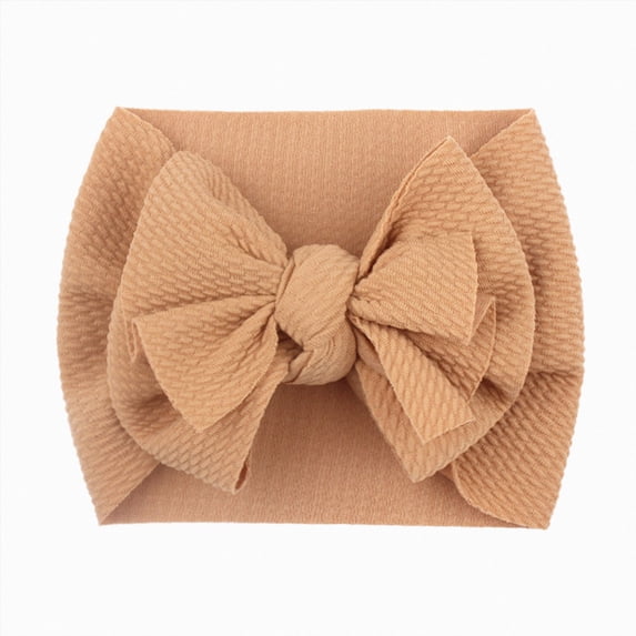 WUANDIXFA Baby Bows Headbands 1PC Newborn Infant Baby Toddler Girls Bowknot Headband Stretch Hairband Headwear,Coffee,One Size