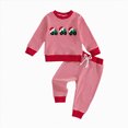 thumbnail image 1 of WUANDIXFA Baby Boy Christmas Outfits Long Sleeve Tops and Pants Holiday Party Cute Print Fall Winter Clothes,Red,18-24 Months, 1 of 5