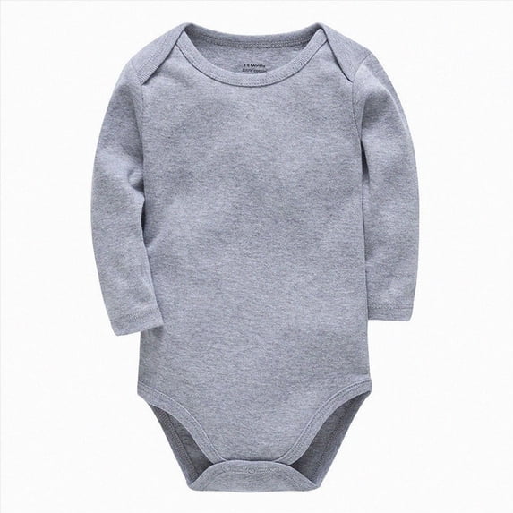 WUANDIXFA Baby Boy Clothes Newborn 3 6 12 18 24 Months Baby Bodysuits Organic Cotton Baby Long Sleeve Baby Boys Girls Clothes Soft Newborn Infant Romper,Grey,3-6 Months