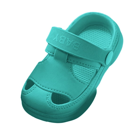 WUANDIXFA Baby Boys Girls Clogs Slippers Toddler Slip On Lightweight Sandals Shockproof Girls Summer Pool Beach Shoe (Yellow, 6)