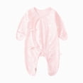 thumbnail image 1 of WUANDIXFA Baby Clothes 0 3 6 Months Unisex Soft Sleeper Cotton Long Sleeve Romper Preemie Infant Outfit Preemie Clothes Boys,Dark Purple,0-1 Months, 1 of 3