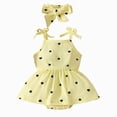 thumbnail image 1 of WUANDIXFA Baby Clothes for Girls 3 6 9 12 18 Months Summer Cute Ruffle Romper Dress, Bubble Outfits for Baby Girls Newborn Outfit,Yellow,12-18 Months, 1 of 6