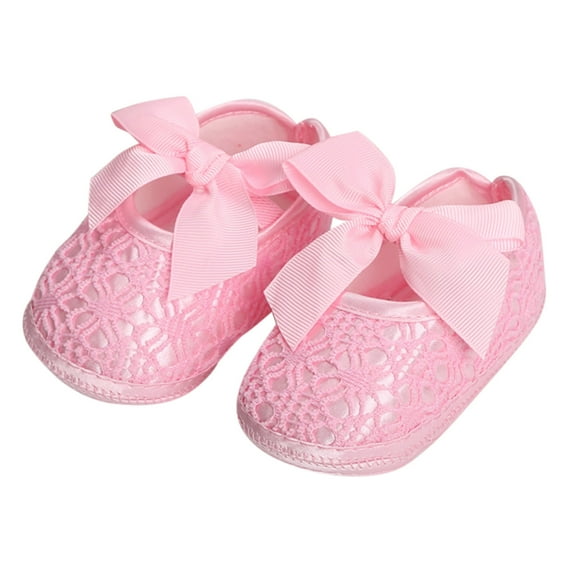 WUANDIXFA Baby First Walking Shoes Baby Boys Girls Canvas Sneakers Toddler Non Slip Soft Sole Lightweight First Walker Crib Shoes Pink,4