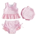 thumbnail image 1 of WUANDIXFA Baby Girl Bathing Suit Summer Toddler Swimsuit Baby Girls Tankini Bathing Suit Infant Bikini Swimsuit Girls Swim Suit with Sun Hat 2-3 Years,Pink, 1 of 6