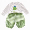 thumbnail image 1 of WUANDIXFA Baby Girl Outfits 1T 2T 3T 4T 5T 6T Toddler Girl Soft Cotton Cute Long Sleeve Shirts Pants Pajama Sleepwear,Green,18-24 Months, 1 of 5