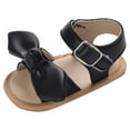 thumbnail image 1 of WUANDIXFA Baby Girl Sandals Bowknot Soft Girls Princess Dress Summer Walking Shoes (Black, 5), 1 of 9