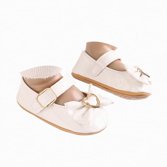 WUANDIXFA Baby Girl Shoes Baby Girls Mary Jane Shoes Toddler Girls Dress Shoe for Wedding Party Church White,Size US 3