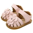 thumbnail image 1 of WUANDIXFA Baby Girl Shoes Baby Girls Sandals Cute Flower First Walking Princess Shoes Summer Casual Non-Slip Breathable Shoes Size US 4.5,Pink, 1 of 5