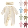 thumbnail image 1 of WUANDIXFA Baby Girls Cactus Footies Zip Up Onesie Romper (Orange, 6-12 Months), 1 of 5