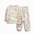 thumbnail image 1 of WUANDIXFA Baby Girls' Clothing Sets Girls Comfortable Warm Plush Casual Sleepwear Pajama Set,Pink,11-12 Years, 1 of 5